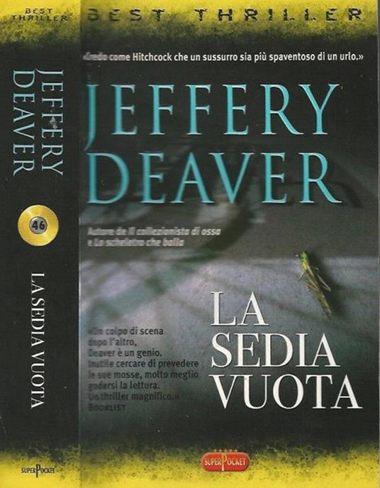 La sedia vuota - Jeffery Deaver - copertina