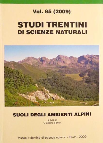 Suoli degli ambienti alpini - Giacomo Sartori - copertina
