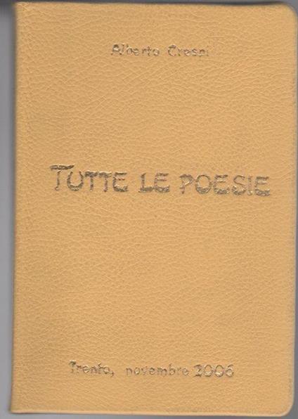 Tutte le poesie - Alberto Crespi - copertina