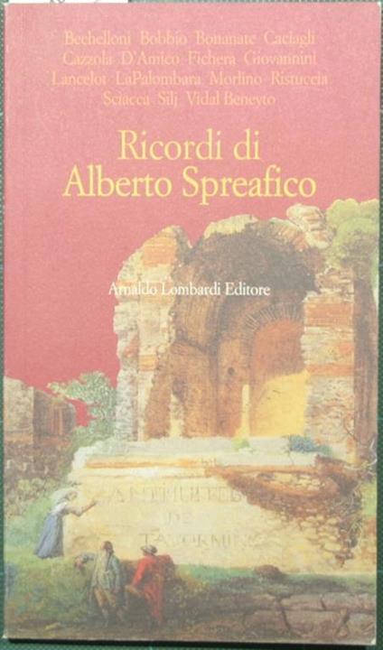 Ricordi di Alberto Spreafico - copertina
