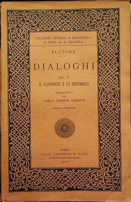 Il Clitofonte e la Repubblica - Platone - copertina