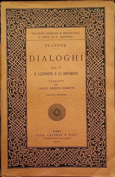 Il Clitofonte e la Repubblica - Platone - copertina