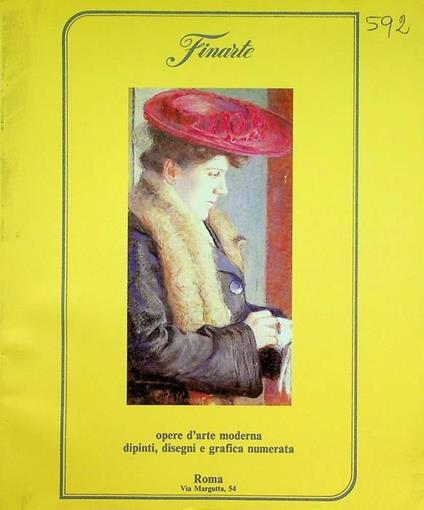 Opere d'arte moderna, dipinti, disegni e grafica numerata: asta 592: esposizione, Roma dal 24 al 27 aprile 1987: sessioni di vendita, Roma 28-29 aprile 1987 - copertina