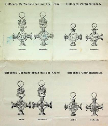 Statuten für das mit allerhöchster Entschließung vom 16. Februar 1850 gegründete Verdienstkreuz - copertina