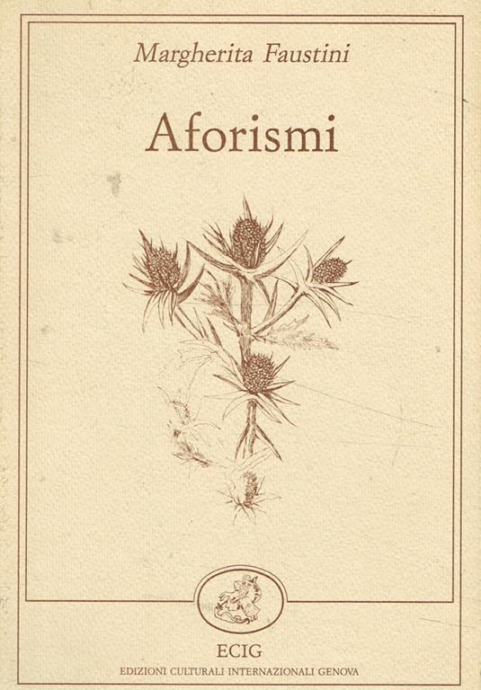 Aforismi - Margherita Faustini - copertina