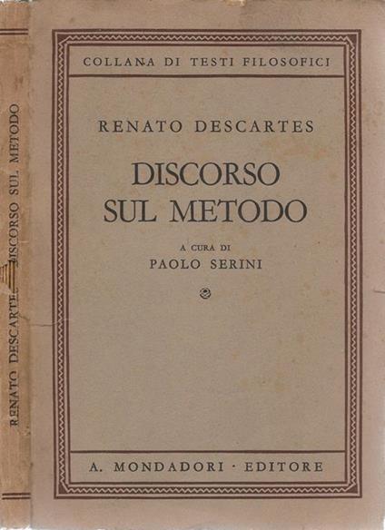 Discorso sul metodo - Renato Cartesio - copertina
