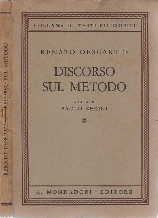 Discorso sul metodo - Renato Cartesio - copertina