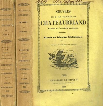 Oeuvres vol.IV, V - François-René de Chateaubriand - copertina