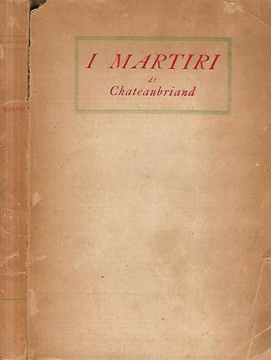 I Martiri - François-René de Chateaubriand - copertina