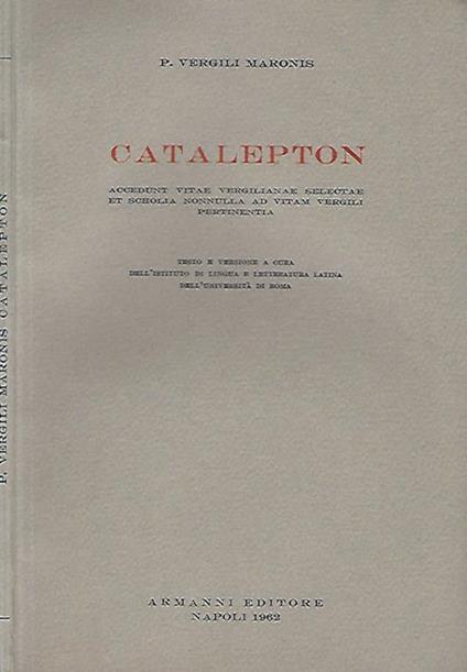 Catalepton - Publio Virgilio Marone - copertina