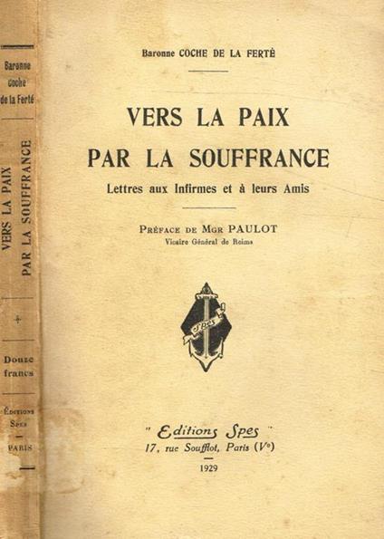 Vers la paix par la souffrance - copertina