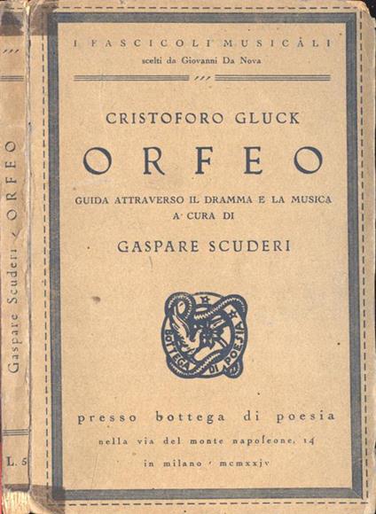 Orfeo - Cristoforo Gluck - copertina