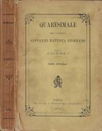 Quaresimale del canonico Giovanni Battista Giordano Vol I