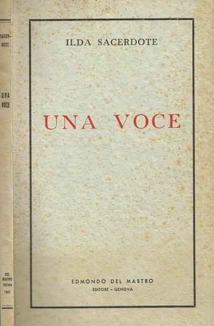 Una voce - copertina