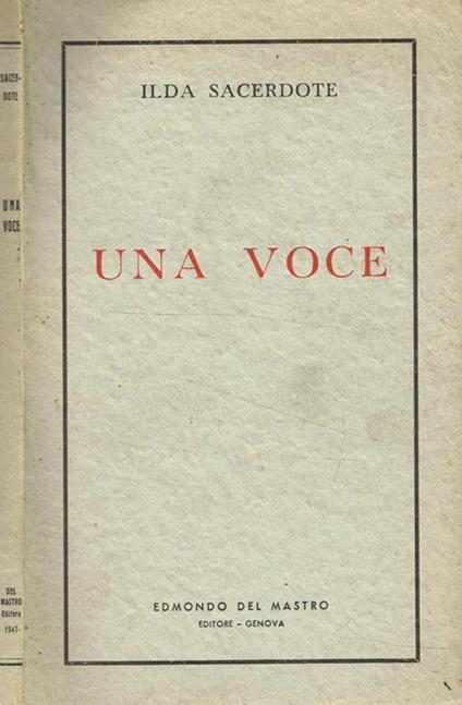 Una voce - copertina