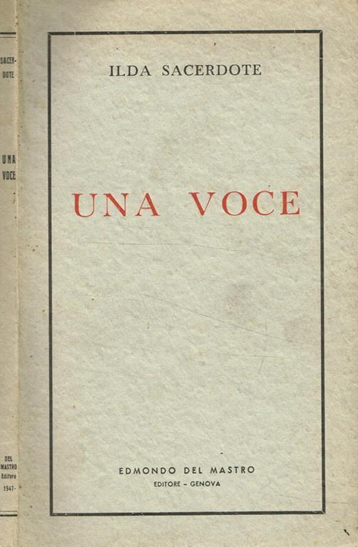 Una voce - copertina