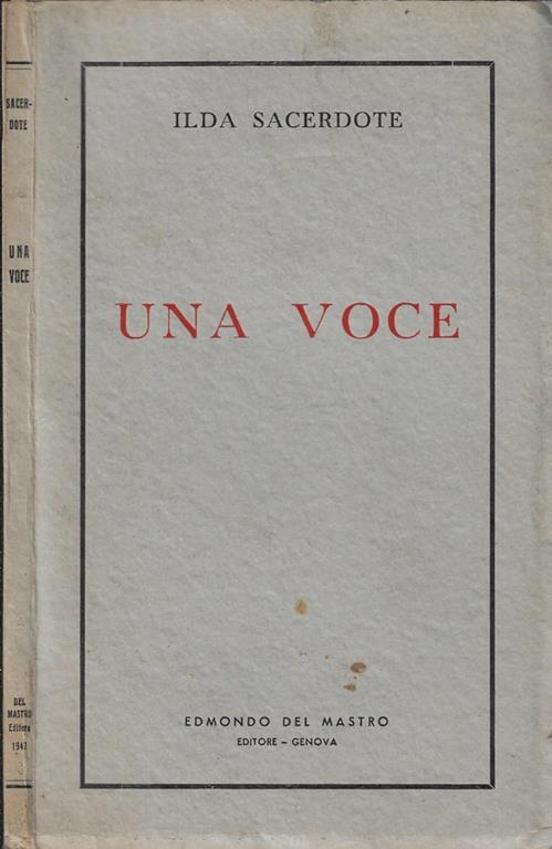 Una voce - Ilda Sacerdote - copertina