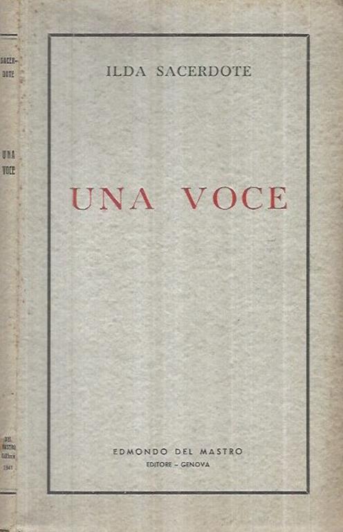 Una voce - Ilda Sacerdote - copertina