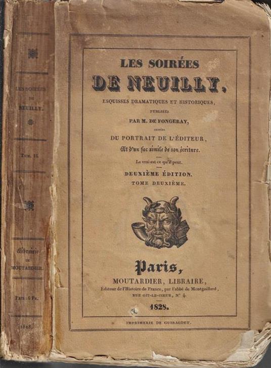 Les soirées de Neuilly, esquisses dramatiques et historiques Tome deuzième - M. De Fongeray - copertina