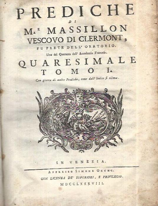 Prediche di M. Massillon - copertina