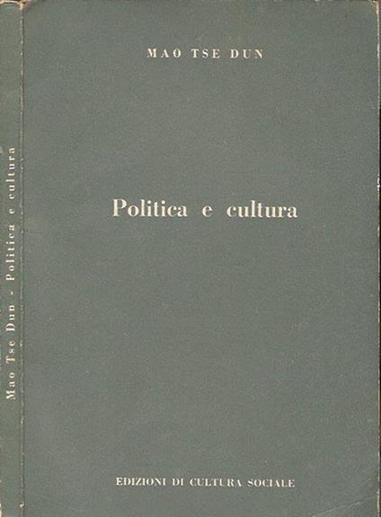Politica e cultura - Mao Tse Dun - copertina