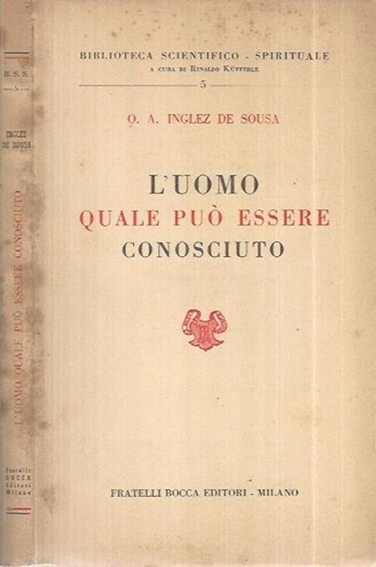 L' uomo quale può essere conosciuto - copertina