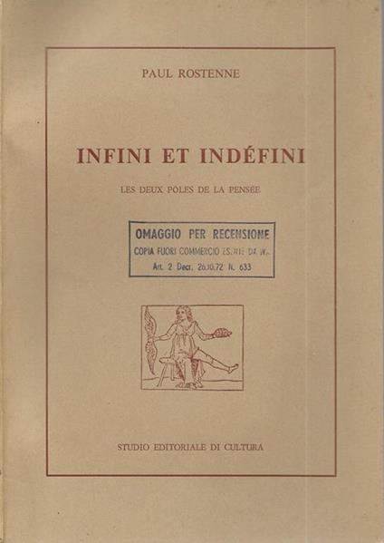 Infini et indéfini - copertina