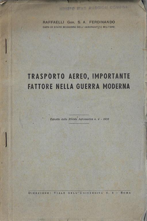 Trasporto aereo, importante fattore nella guerra moderna - copertina