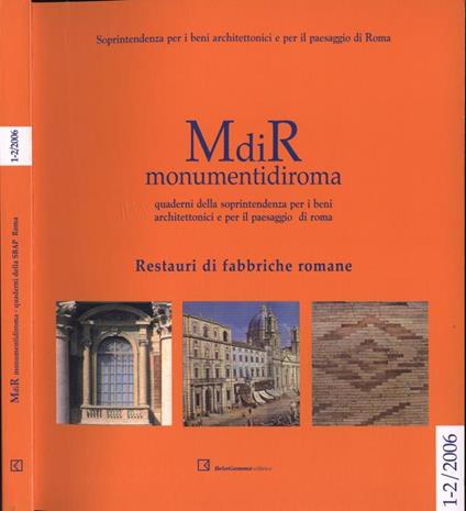 M di R monumenti di Roma Anno IV n. 1 - 2 - copertina