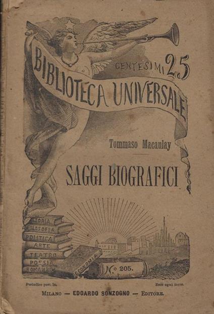 Saggi biografici - Tommaso Macaulay - copertina
