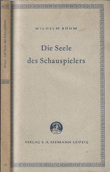 Die seele des schauspielers - Wilhelm Bohm - copertina