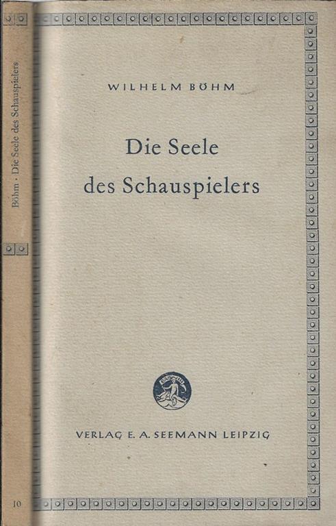 Die seele des schauspielers - Wilhelm Bohm - copertina