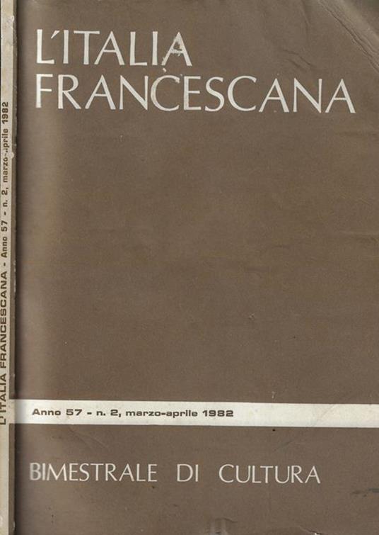 L' Italia francescana n. 2 1982 - copertina