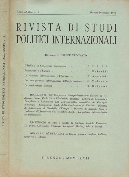 Rivista di Studi Politici Internazionali - copertina