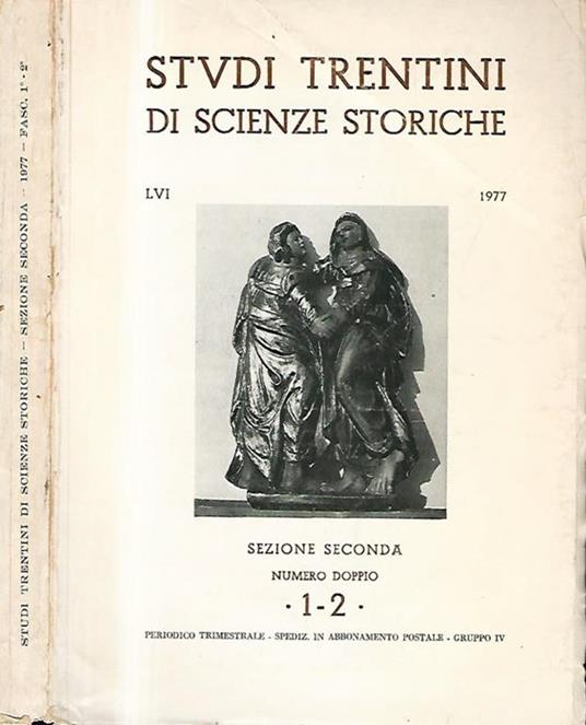 Studi Trentini di Scienze Storiche anno LVI sezione seconda n. 1 - 2 - copertina