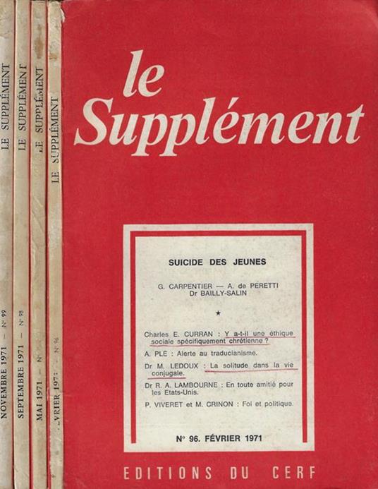 Le supplement 1971 - copertina