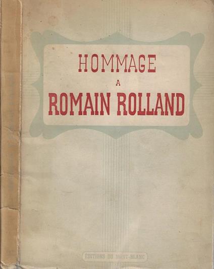 Hommage a Romain Rolland - copertina