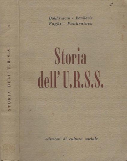 Storia dell'U.R.S.S. - Parte Prima - copertina