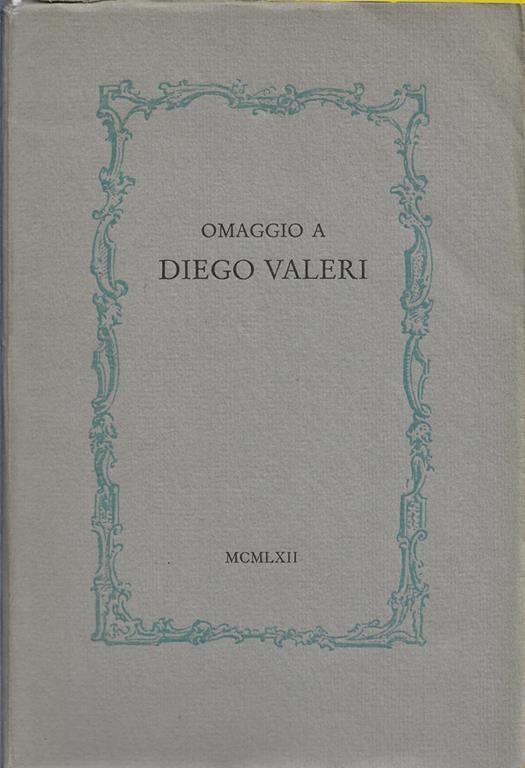 Omaggio a Diego Valeri - copertina