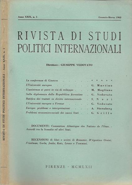 Rivista di Studi Politici Internazionali - copertina