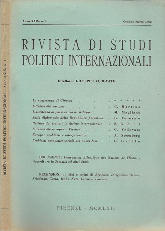 Rivista di Studi Politici Internazionali - copertina