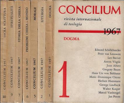 Concilium N. 1, 2, 5, 6, 7, 9, 10 Anno 1967 - copertina
