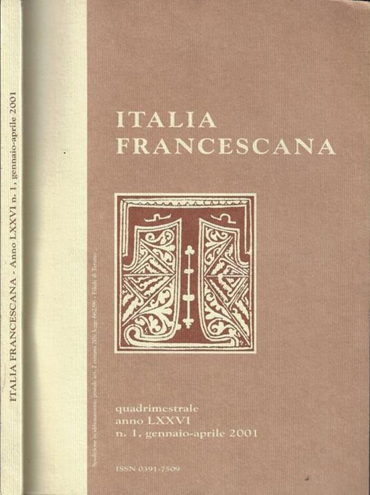 Italia francescana Anno 2001 N° 1 - copertina