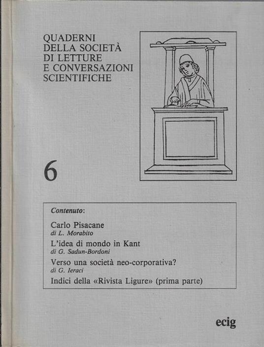 Quaderni della società di letture e conversazioni scientifiche N° 6 - copertina