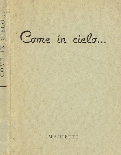 Come in cielo… - copertina