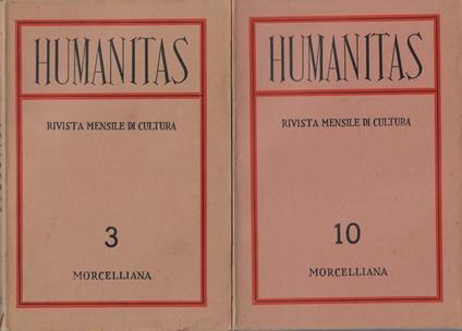Humanitas Anno VI N. 3, 10 - copertina