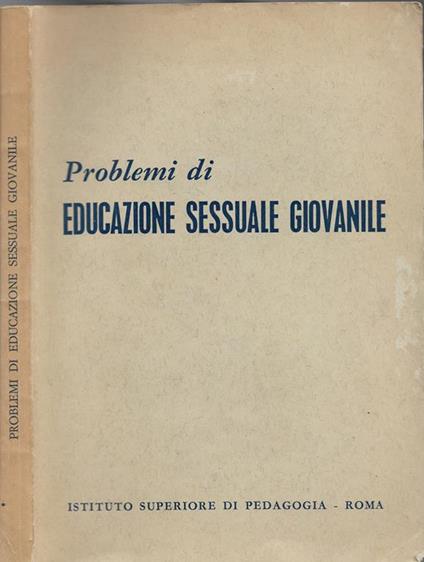 Problemi di educazione sessuale giovanile - copertina