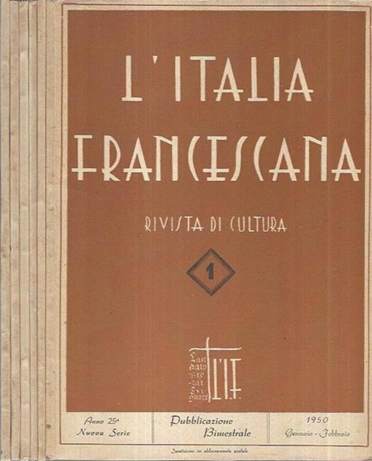 L' Italia Francescana 1950 - copertina