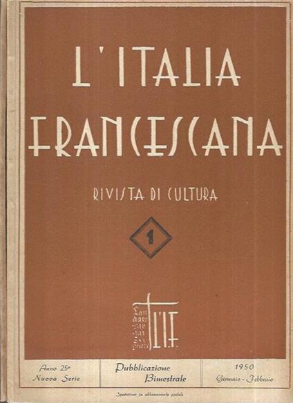 L' Italia Francescana 1950 - copertina