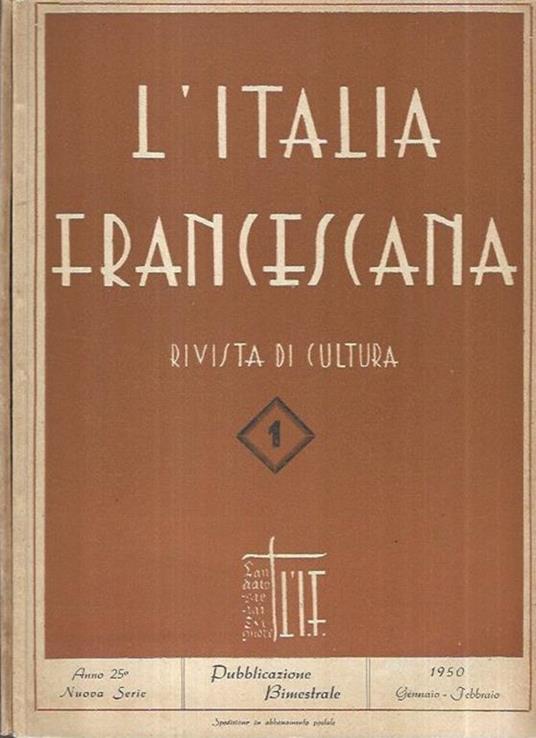 L' Italia Francescana 1950 - copertina